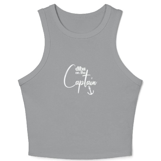 Dibs On The Captain Funny Captain Wife Captain Crop Tank Top