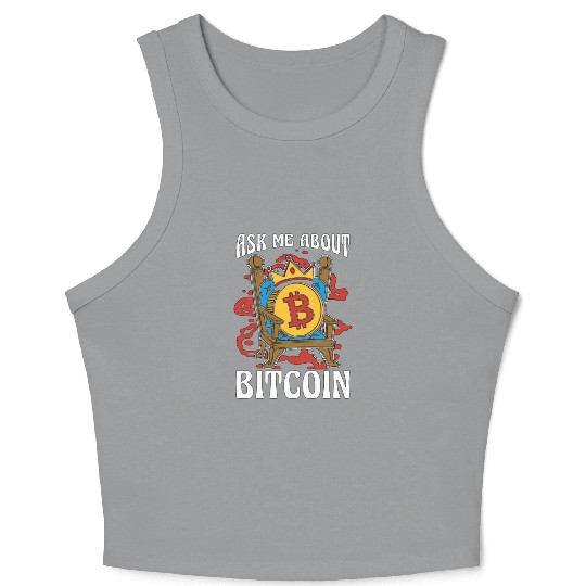Cryptocurrency Ask Me About Bitcoin Stock Market Crop Tank Top