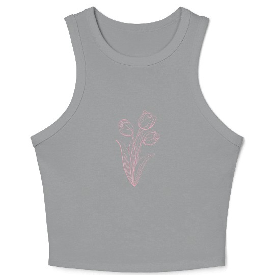 Tulips Florist Flowers Tulip Crop Tank Top