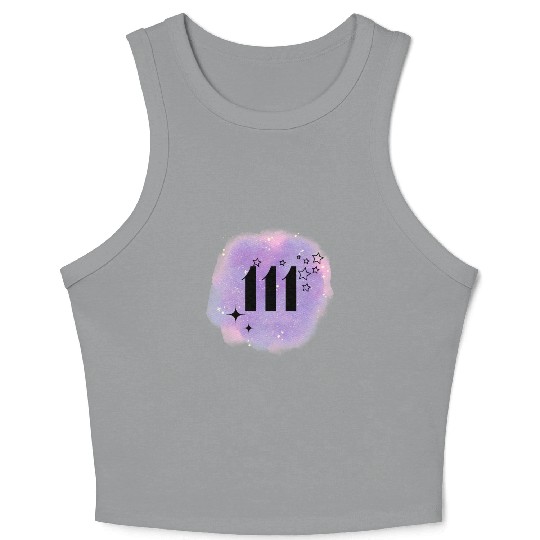 Angel Number 111 Numerology Lilac Crop Tank Top