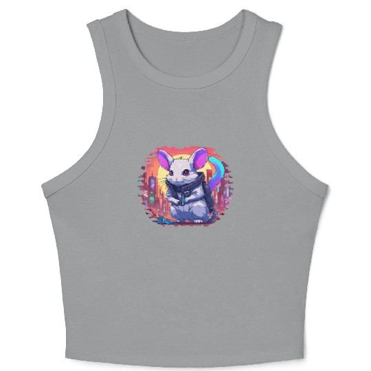 Zephyr // Cyberpunk Chinchilla Crop Tank Top