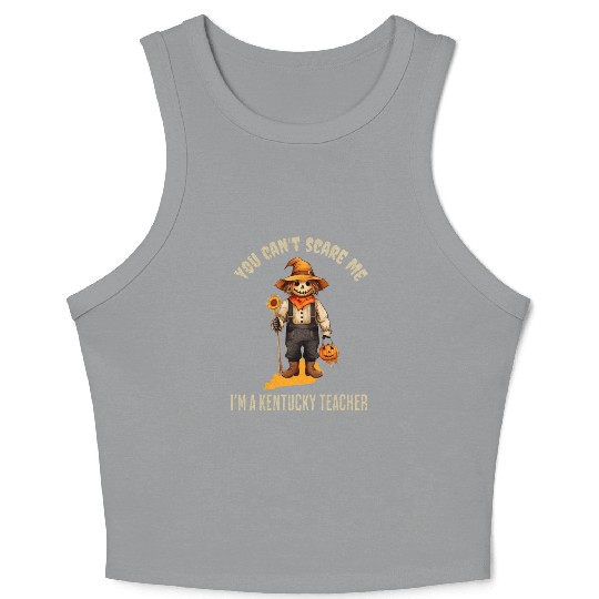 I’m a Kentucky Teacher Halloween Fall Autumn Crop Tank Top