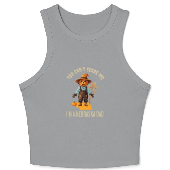 I’m a Nebraska Dad Halloween Fall Autumn Crop Tank Top