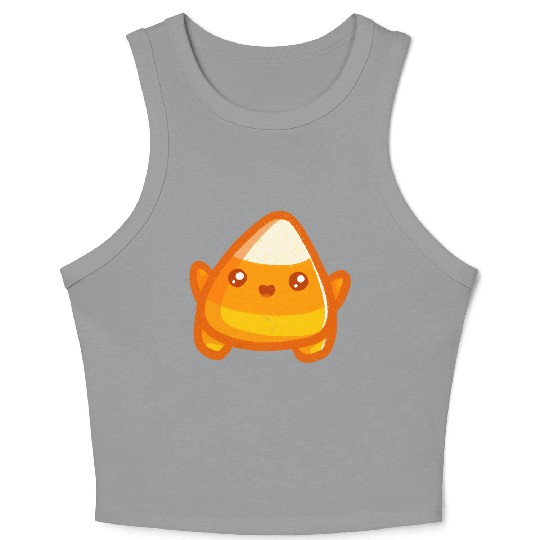 Super Cute Candy Corn Kawaii Candy Corn Crop Tank Top
