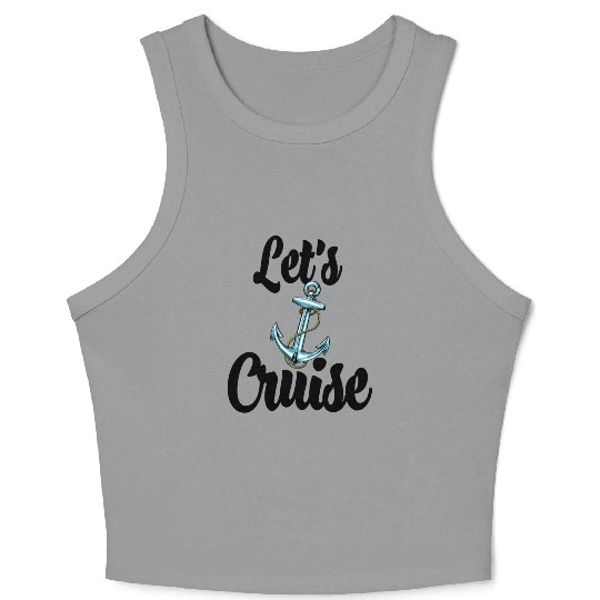 Lets Cruise Anchor Crop Tank Top