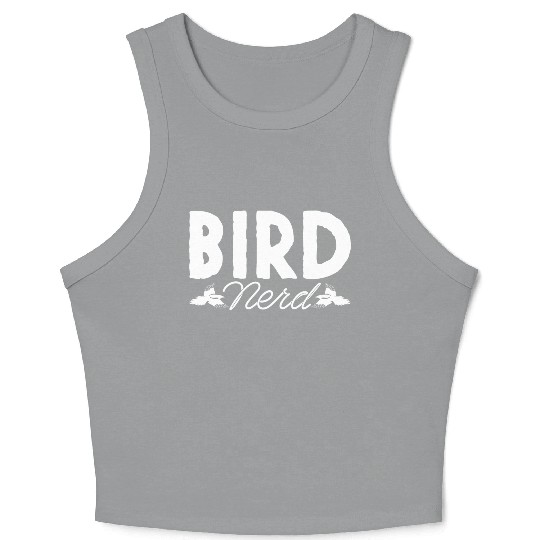 Bird Nerd Joke Birds Lover Budgie Parrot Heron Crop Tank Top