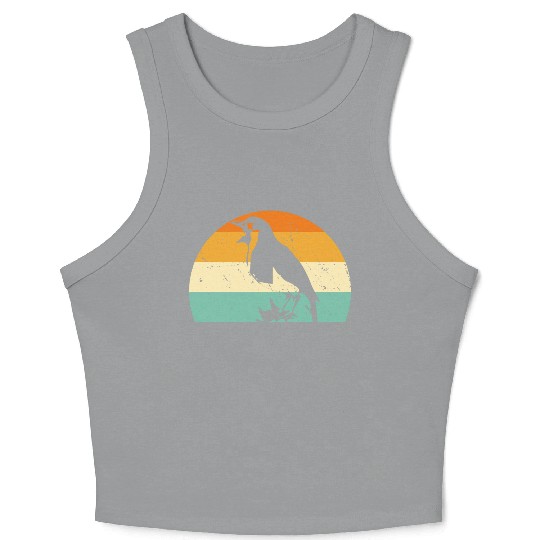 Bird Chirp Art Budgie Sparrow Canary Hummingbird Crop Tank Top
