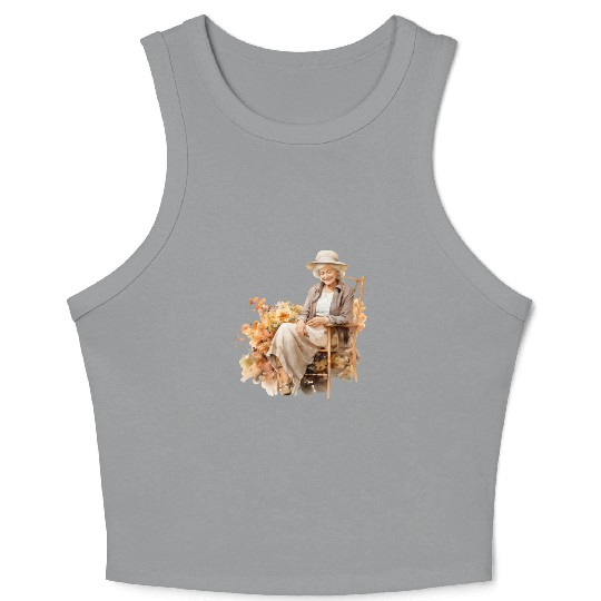 Wild Flowers Crop Tank Top Design - Funny gift