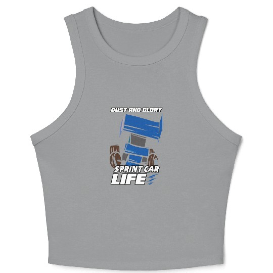 Sprint Car Mom Dirt Track Racing Racing Race Day Crop Tank Top