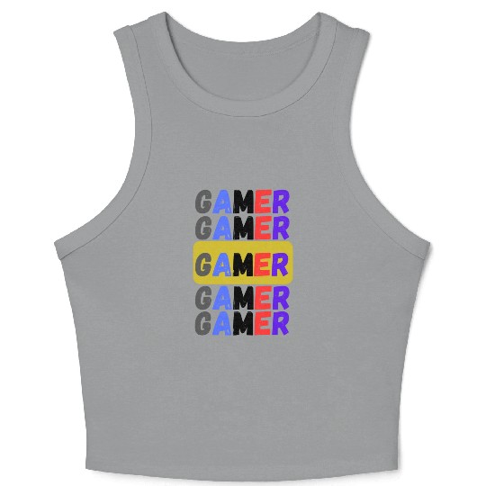 Distressed Retro Gamer Crop Tank Top