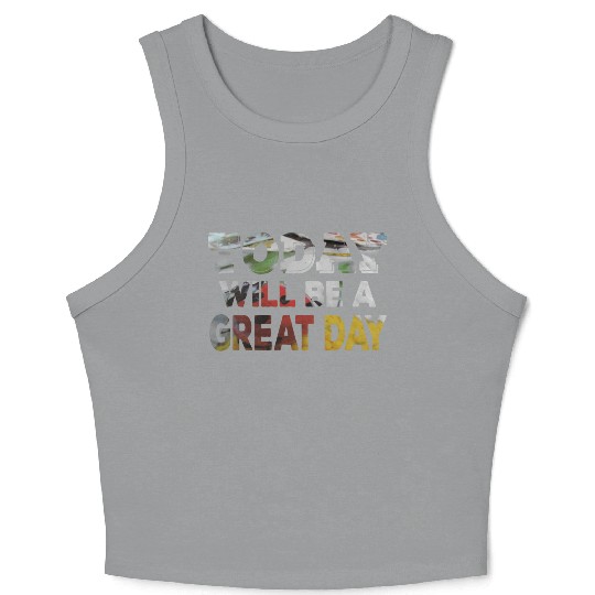 Today Will Be A Great Day Ladybug Inspirational Crop Tank Top
