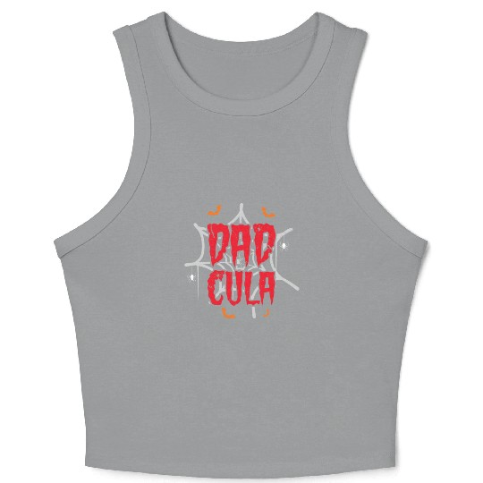 Spider Bat Vampire For Dad Lazy Creepy Halloween Crop Tank Top