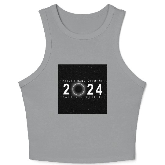 Saint Albans Vermont 2024 Eclipse Souvenir Cool Crop Tank Top