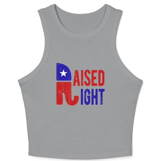 Raised Right Proud Republican Elephant Logo Usa Crop Tank Top