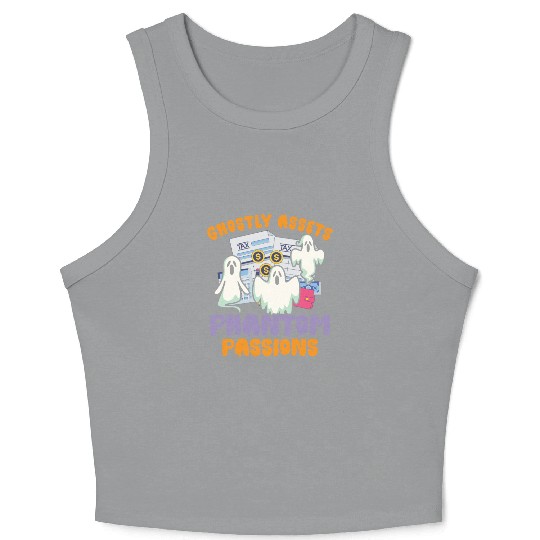 Ghostly Assets Phantom Passions Scary Halloween Crop Tank Top
