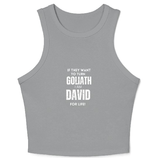 David For Life Faith Over Fear Stories Crop Tank Top