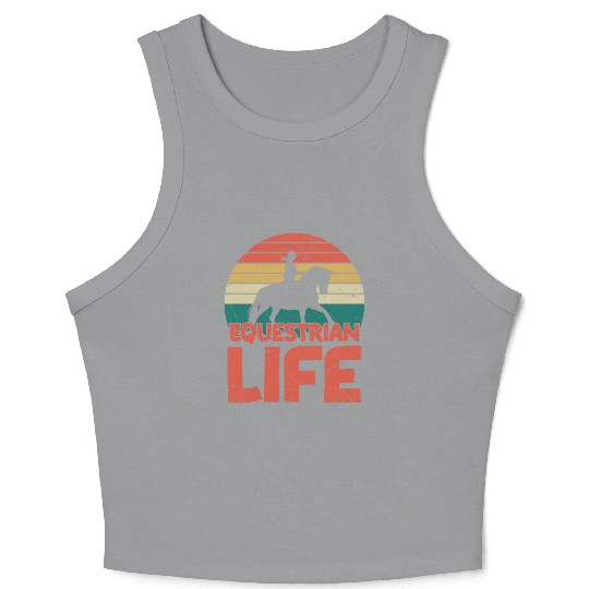 Equestrian Life Horseback Riding Girl Crop Tank Top