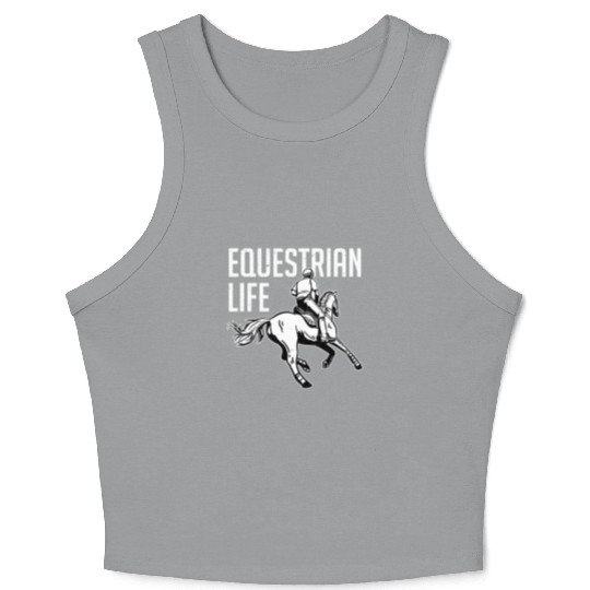 Equestrian Life Riding Girl Horseback Crop Tank Top