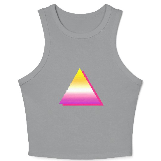 Retro triangle style 80s-90s. Crop Tank Top