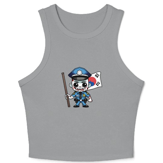 Police Korean Zombie Crop Tank Top