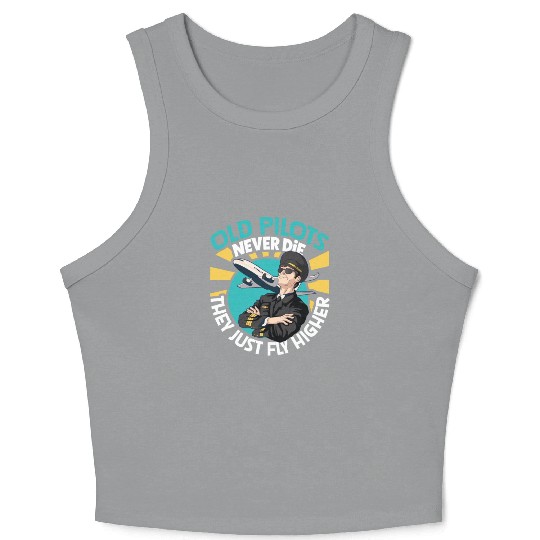 Pilot Aviation Airplane Airline Future Pilots Crop Tank Top