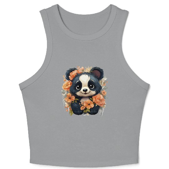 Panda Blossom Harmony Crop Tank Top