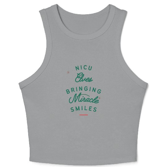Cute NICU Christmas design Crop Tank Top