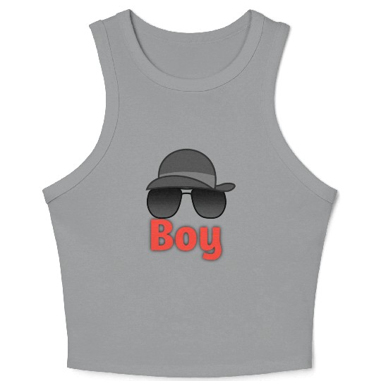 Boy logo Crop Tank Top