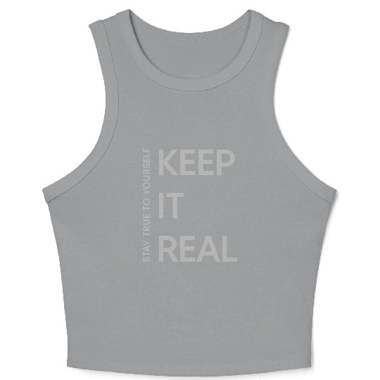 Keep it real graphic Crop Tank Top
