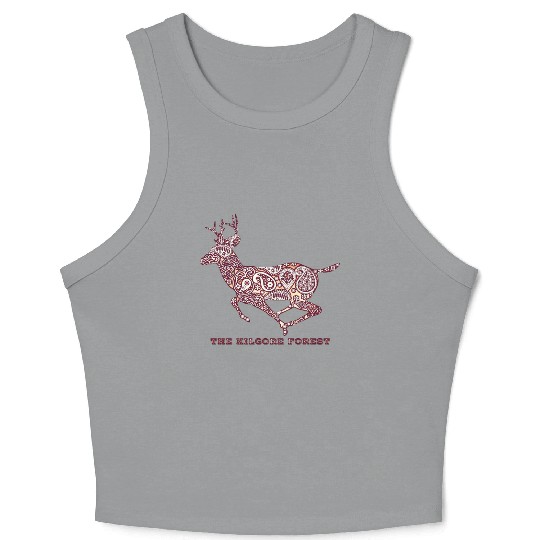 Deer - Maroon Crop Tank Top