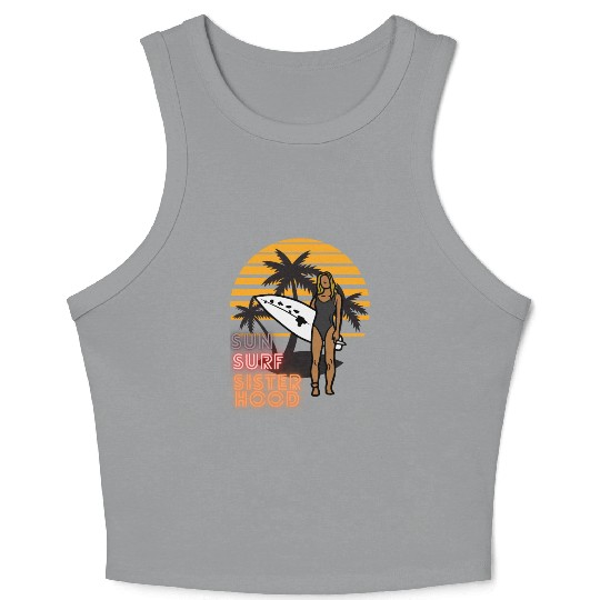 Sun, Surf, Sisterhood Crop Tank Top