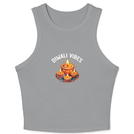 Happy Diwali Diwali Festival Indian Hindu Hinduism Crop Tank Top