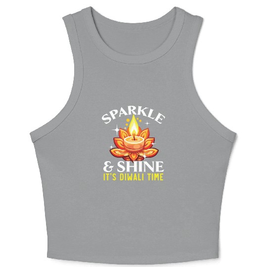 Happy Diwali Diwali Festival Indian Hindu Hinduism Crop Tank Top