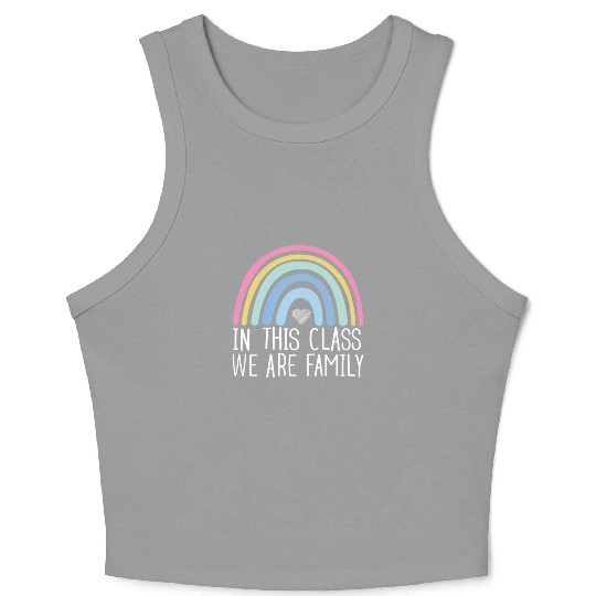 In This Class We Are Family Back To School Crop Tank Top