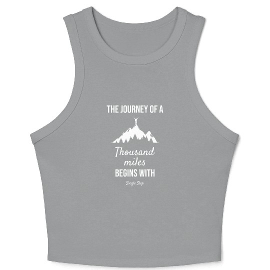 Hiking: A thousand miles, one step Crop Tank Top