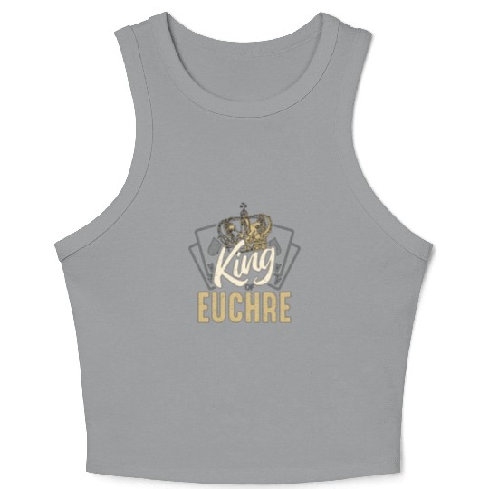 Euchre King Of Euchre Board Game Playing Cards Crop Tank Top