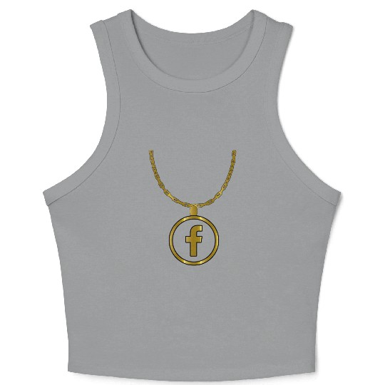 Facebook necklace Crop Tank Top