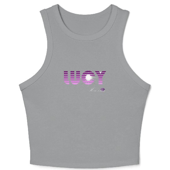Lucy pink and violet - Latin's etymology - Light Crop Tank Top