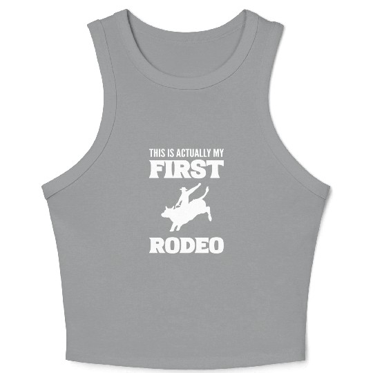 My First Rodeo Horse Wrangler Gift Crop Tank Top
