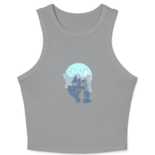 Horror House Halloween Fan Gift Crop Tank Top