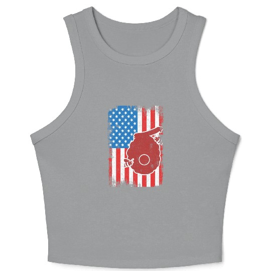 Patriotic US Beekeeper Crop Tank Top