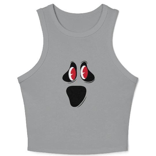 Cute Inlove Ghost Face Crop Tank Top