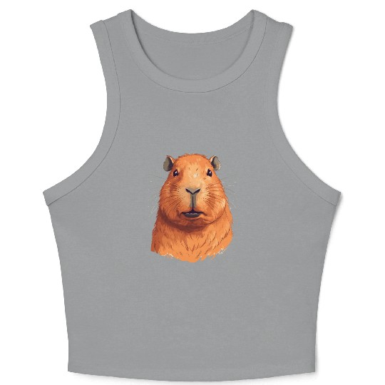 Capybara In Nature Crop Tank Top