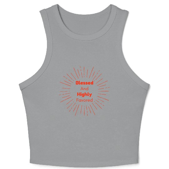 Blessed and Highly Favored Scarlet Crop Tank Top