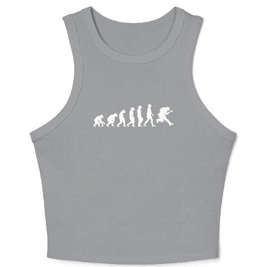 Guitar knows evolution music Crop Tank Top