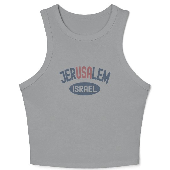 Usa Jerusalem Israel Crop Tank Top