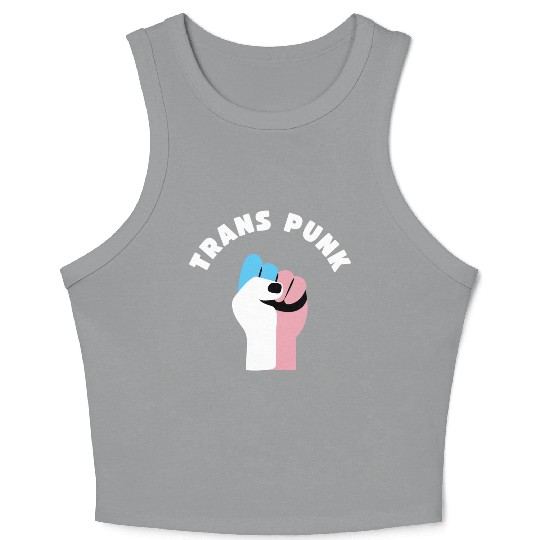 Trans Punk Transgender Pride Crop Tank Top