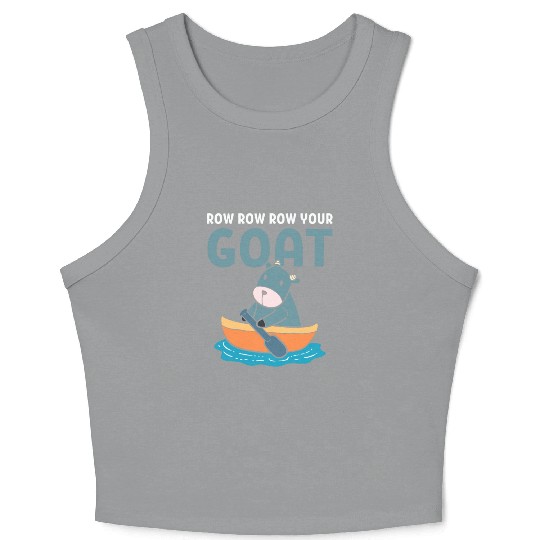 Goat Puns Goat Farmer Crop Tank Top