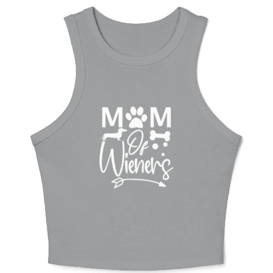 Dog Lover Gift Mom Of Wieners Dachshunds Crop Tank Top