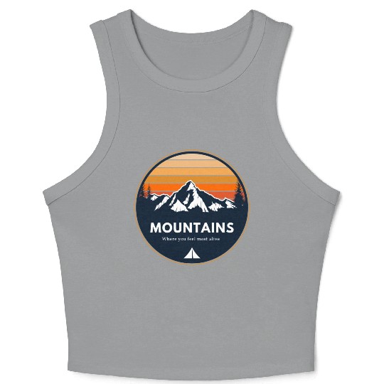 Mountain | Hiking | Adventure | Nature Crop Tank Top